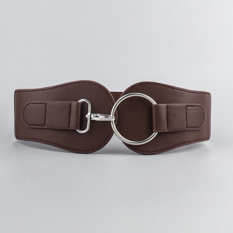 Luxury ladies wide belt elastic vintage buckle leather wide fashion wild pin buckle women's belt waist seal belt cintura donna - Image 9