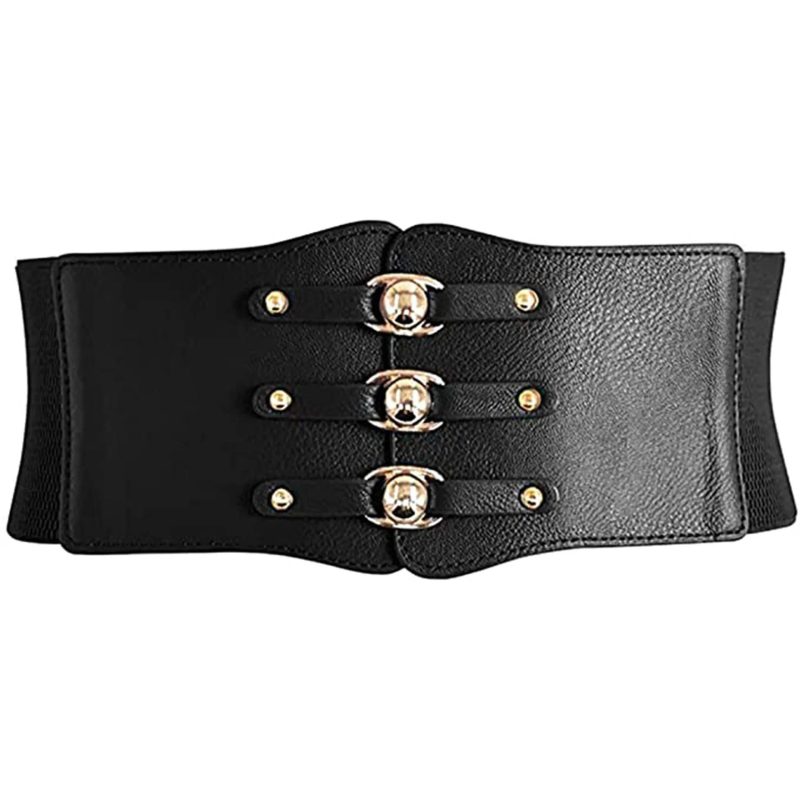 Elastic Wide Corset Belts for Women Waist Plus Size Belt Female Dress Waistband Big Stretch Cummerbunds Clothes Accessory Black - Image 8