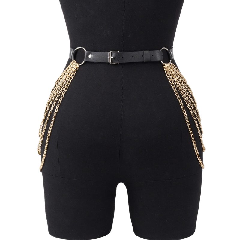 Women Fashion Belt Chain Tassel Street Style Belt Corset Harness Waist Belt Gothic Chain Belly Waistbad Clothing Accessories - Image 2