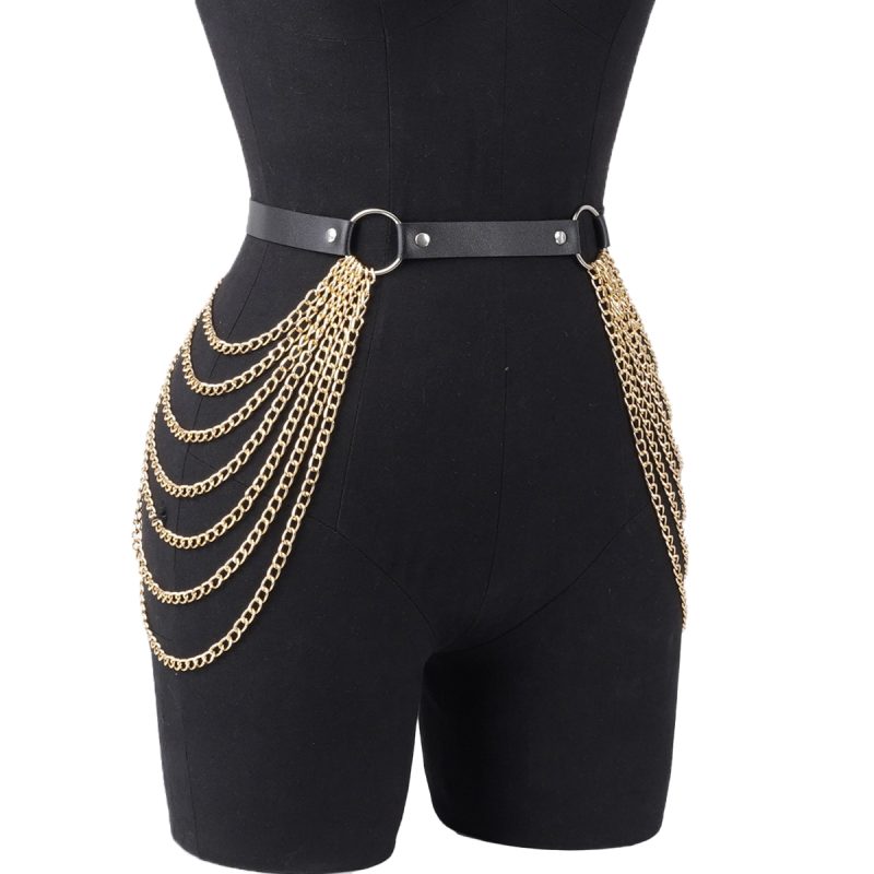 Women Fashion Belt Chain Tassel Street Style Belt Corset Harness Waist Belt Gothic Chain Belly Waistbad Clothing Accessories - Image 3