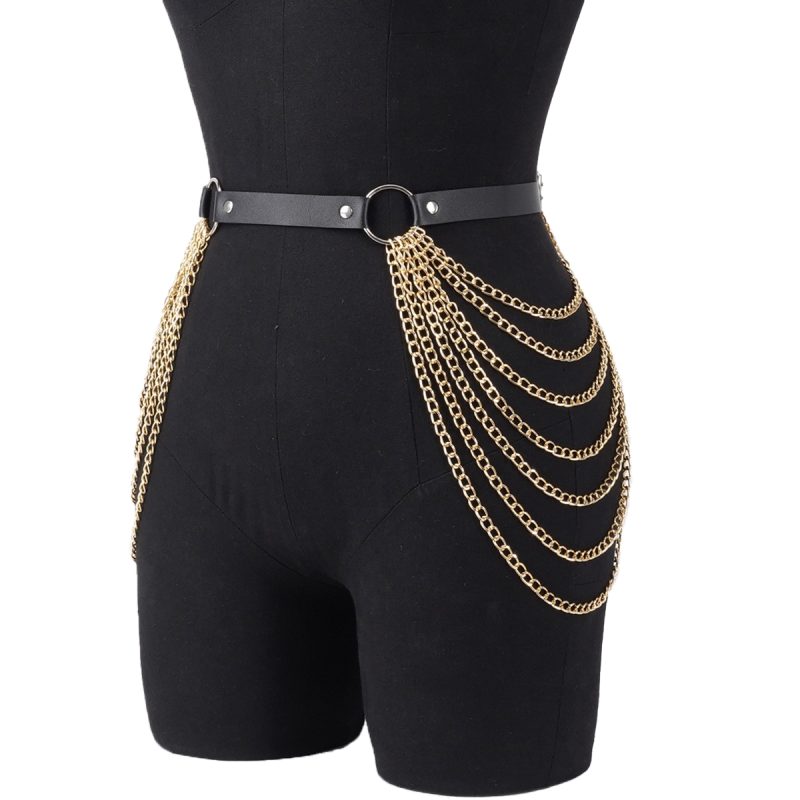 Women Fashion Belt Chain Tassel Street Style Belt Corset Harness Waist Belt Gothic Chain Belly Waistbad Clothing Accessories - Image 4