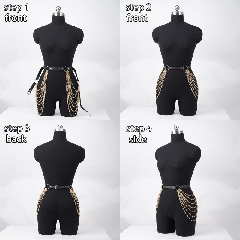Women Fashion Belt Chain Tassel Street Style Belt Corset Harness Waist Belt Gothic Chain Belly Waistbad Clothing Accessories - Image 5