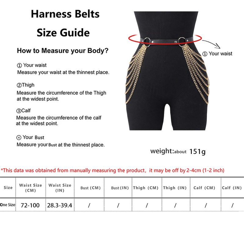 Women Fashion Belt Chain Tassel Street Style Belt Corset Harness Waist Belt Gothic Chain Belly Waistbad Clothing Accessories - Image 6