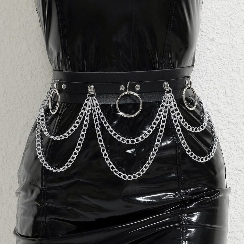 Women Sexy garter Belt Leather Harness Waists Leg Harness Gothic Jewelry Body Chain Punk Leather Gothic Waist Belt Clothing Acce - Image 4