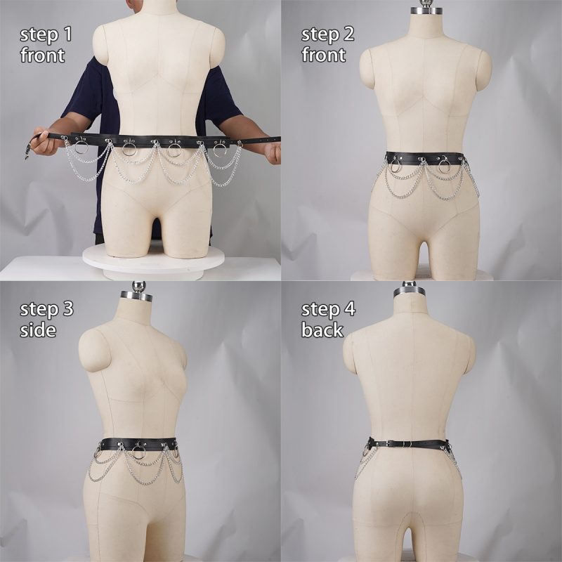 Women Sexy garter Belt Leather Harness Waists Leg Harness Gothic Jewelry Body Chain Punk Leather Gothic Waist Belt Clothing Acce - Image 5
