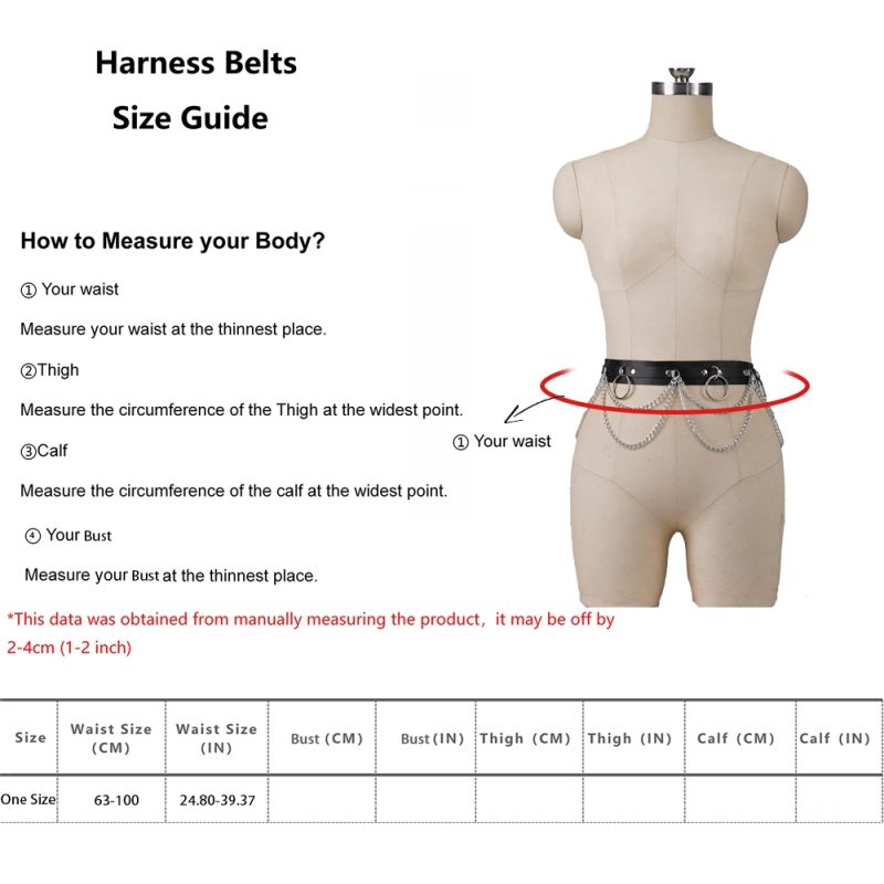 Women Sexy garter Belt Leather Harness Waists Leg Harness Gothic Jewelry Body Chain Punk Leather Gothic Waist Belt Clothing Acce - Image 6
