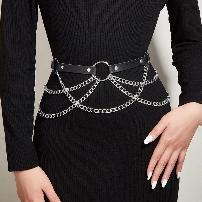 Women Sexy garter Belt Leather Harness Waists Leg Harness Gothic Jewelry Body Chain Punk Leather Gothic Waist Belt Clothing Acce - Image 7