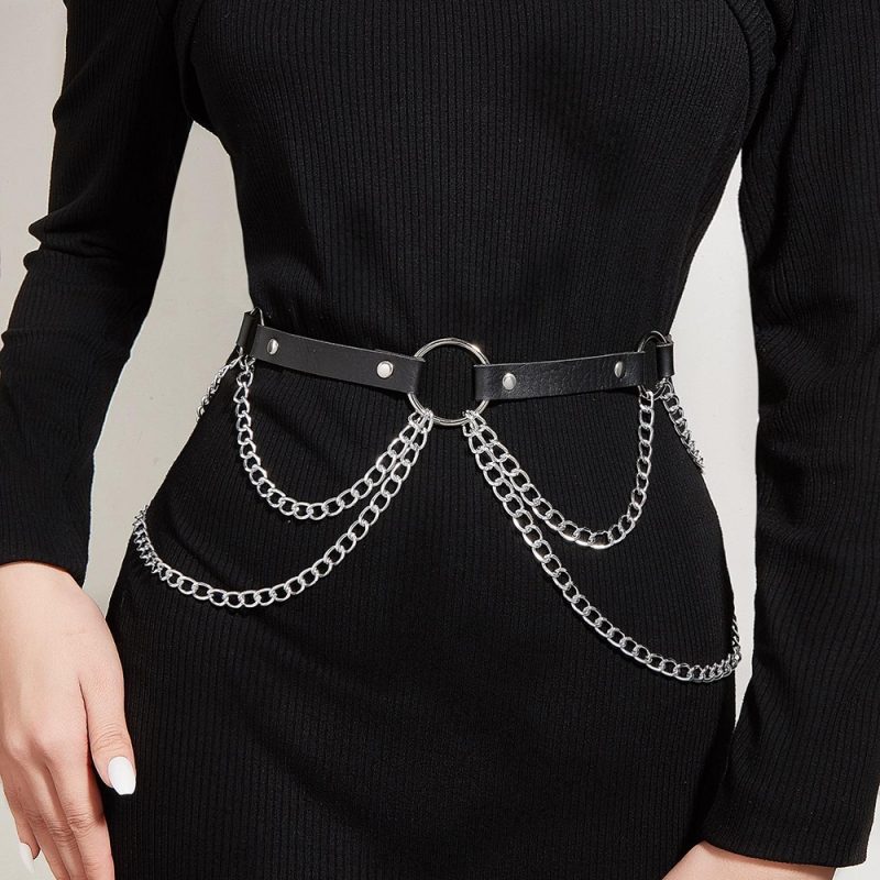Women Sexy garter Belt Leather Harness Waists Leg Harness Gothic Jewelry Body Chain Punk Leather Gothic Waist Belt Clothing Acce - Image 8