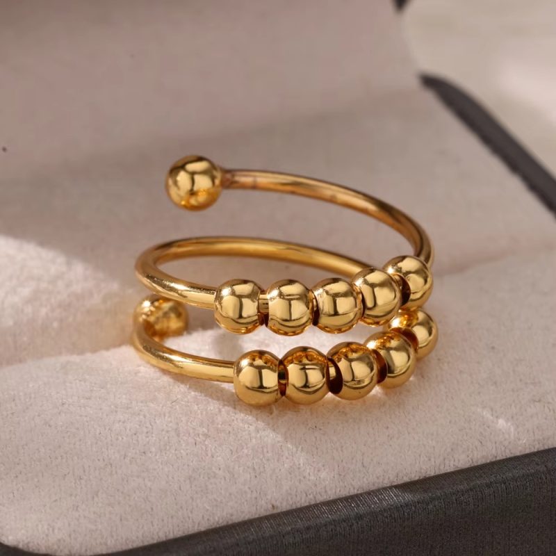 Stainless Steel Zircon Geometric Rings For Women Luxury Evil Eye Gold Color Adjustable Trendy Wedding Aesthetic Jewerly Gift - Image 17