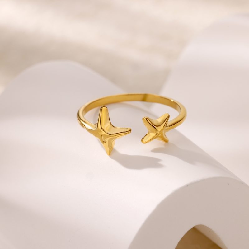 Stainless Steel Zircon Geometric Rings For Women Luxury Evil Eye Gold Color Adjustable Trendy Wedding Aesthetic Jewerly Gift - Image 28