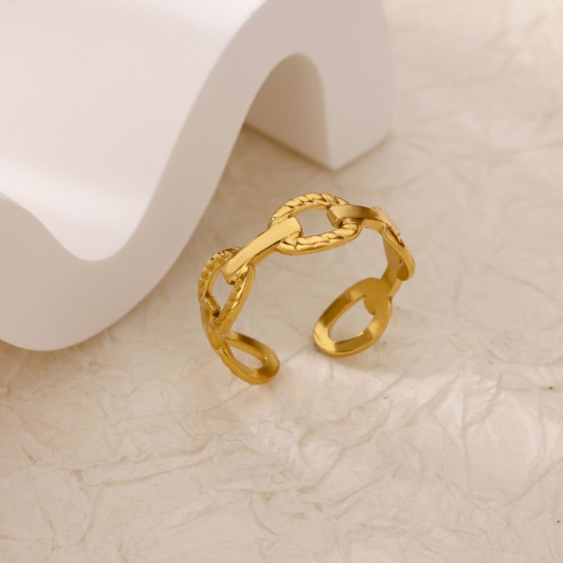 Stainless Steel Zircon Geometric Rings For Women Luxury Evil Eye Gold Color Adjustable Trendy Wedding Aesthetic Jewerly Gift - Image 29