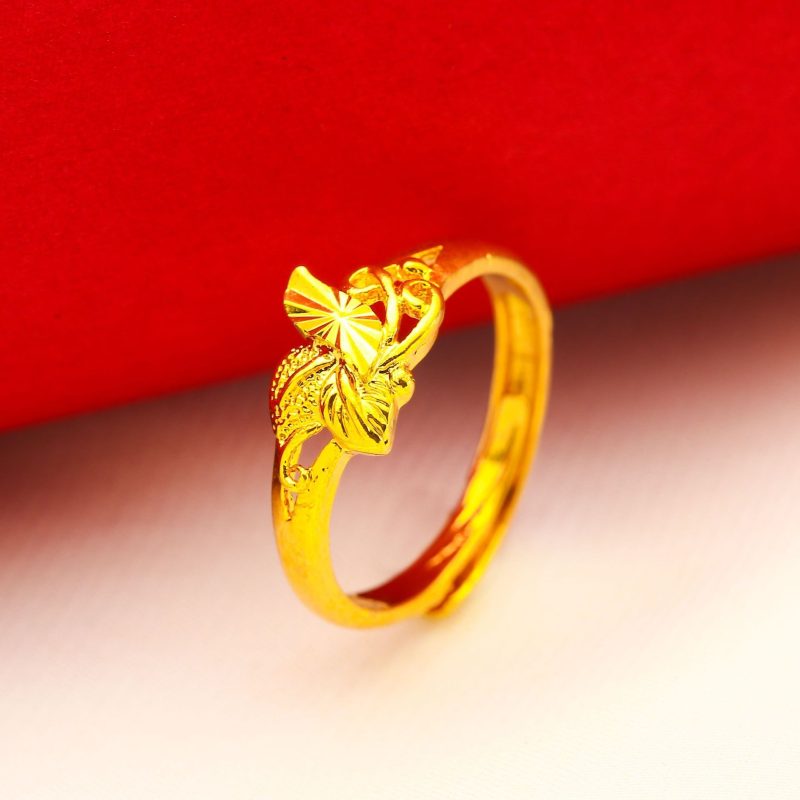 ANIID Ethiopia Dubai Flower Gold Color Arab Rings Resizable For Women Wedding Jewelry African Party Gift Nigerian Jewellery - Image 34