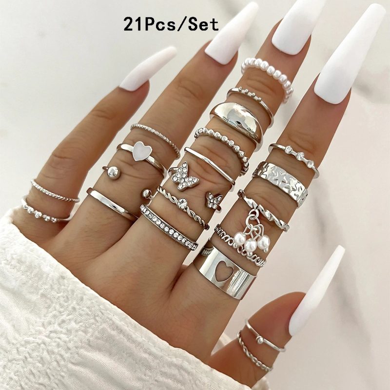 30Pcs Bohemian Geometric Knuckle Rings Set For Women Gold Silver Color Finger Ring Girls Fashion Party Jewelry Accessories - Image 21