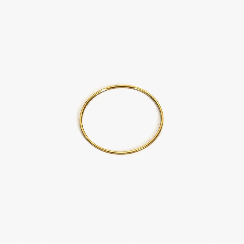 GHIDBK 0.5mm Extremely Thin Stainless Steel Anti-Tarnish Rings for Women Fashion Simple 18K Pvd Gold Plated Ring Office Style - Image 7