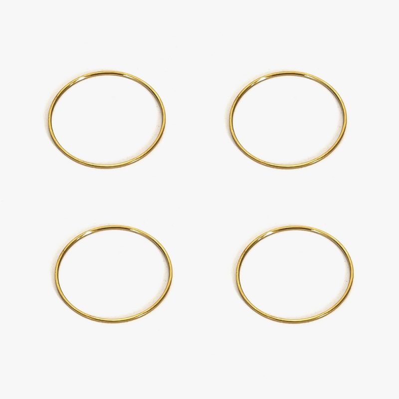 GHIDBK 0.5mm Extremely Thin Stainless Steel Anti-Tarnish Rings for Women Fashion Simple 18K Pvd Gold Plated Ring Office Style - Image 9