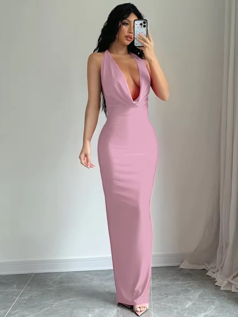 Dulzura Autumn Women Halter Backless Midi Dress For Women Bodycon Sexy Party Elegant Outfits Evening Birthday Clothes Y2K 2024 - Image 7