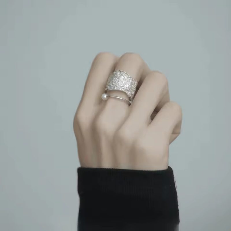VENTFILLE 925 Sterling Silver Rings INS Fashion Hip Hop Vintage Couples Hollow Lines Punk Thai Silver Party Adjustable Jewelry - Image 32