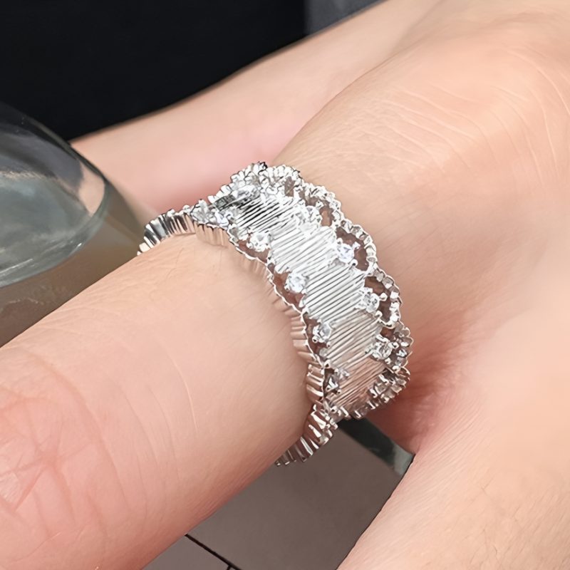 VENTFILLE 925 Sterling Silver Rings INS Fashion Hip Hop Vintage Couples Hollow Lines Punk Thai Silver Party Adjustable Jewelry - Image 53