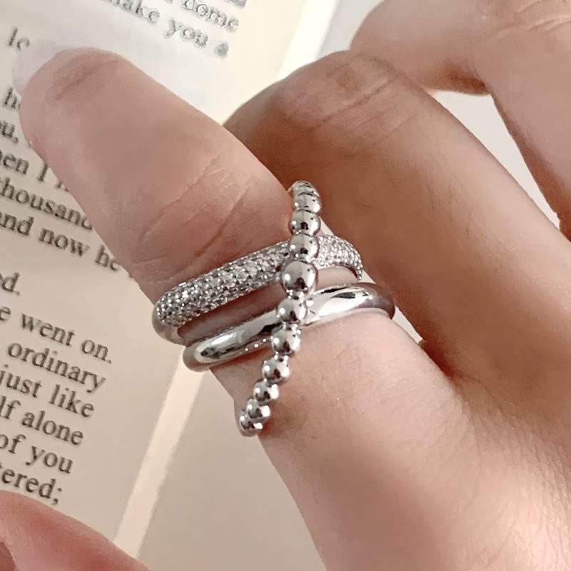 VENTFILLE 925 Sterling Silver Rings INS Fashion Hip Hop Vintage Couples Hollow Lines Punk Thai Silver Party Adjustable Jewelry - Image 58