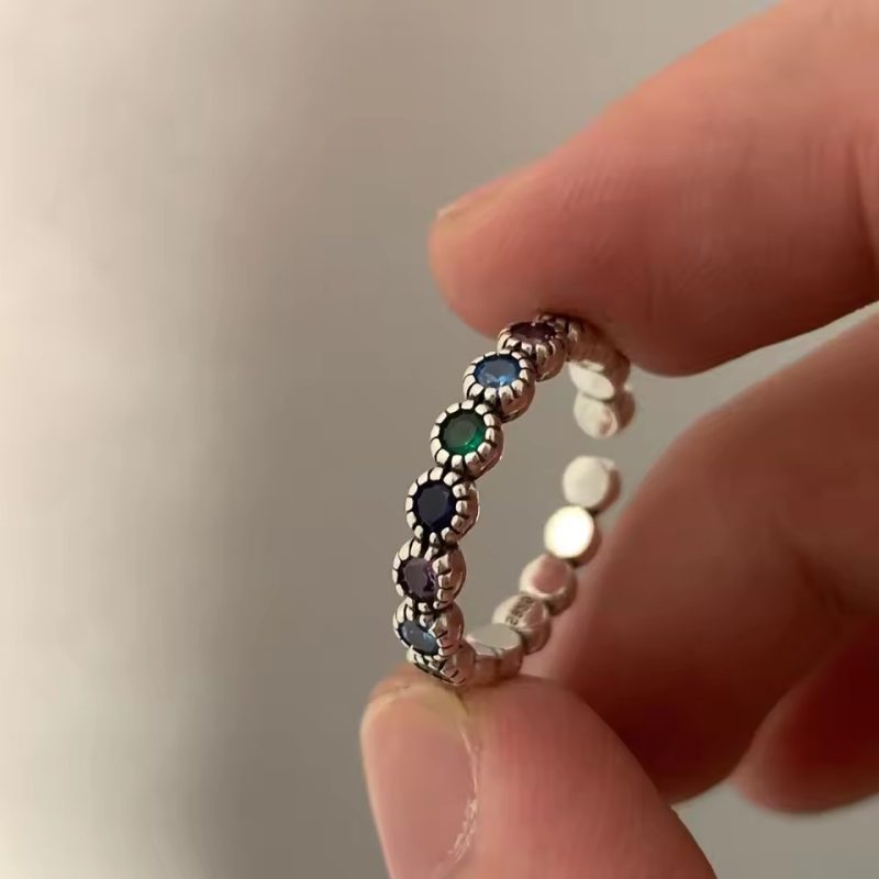 VENTFILLE 925 Sterling Silver Rings INS Fashion Hip Hop Vintage Couples Hollow Lines Punk Thai Silver Party Adjustable Jewelry - Image 66