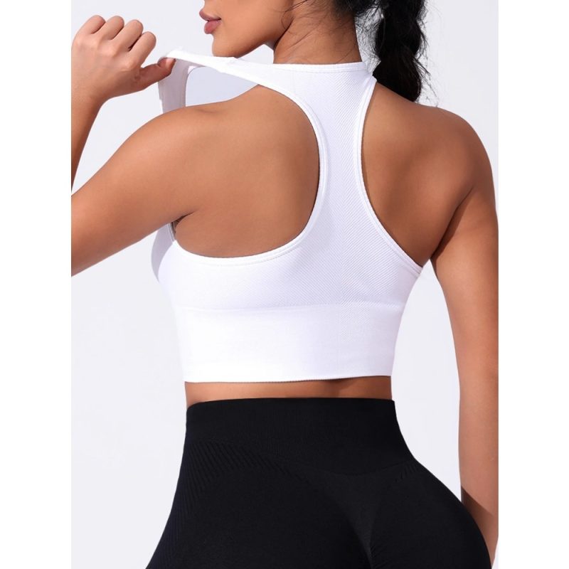 Seamless Sport Bras Gym Top High Intensity Underwear Running Training Yoga Bra Shockproof Ribbed Fitness Yoga Vest Crop Top - Image 6