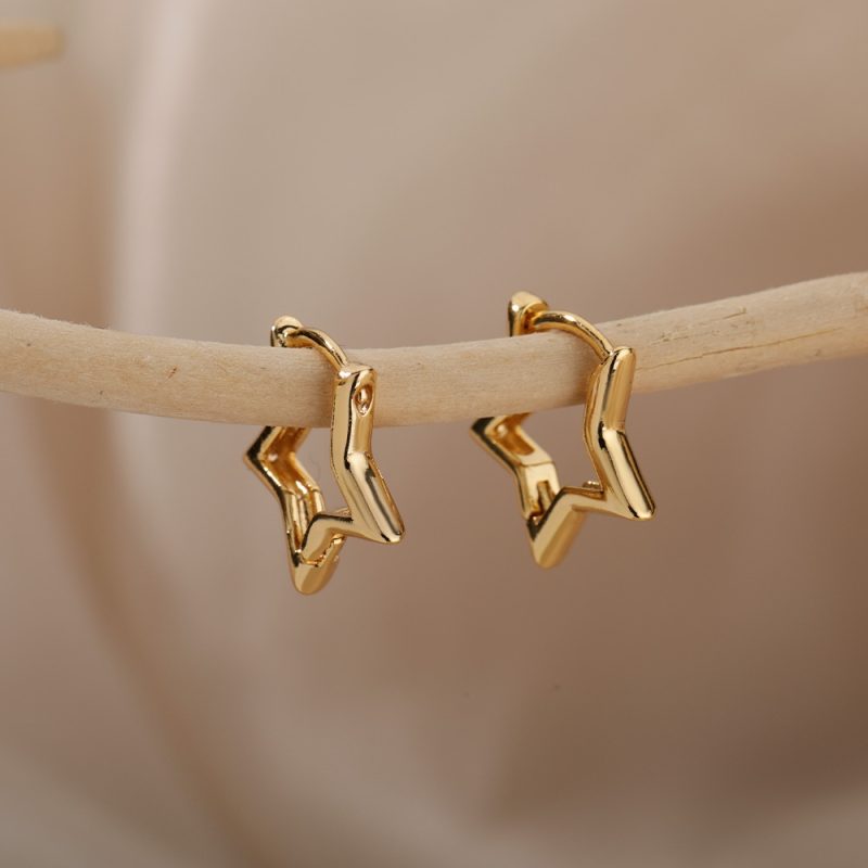Luxury Star Pendientes Earrings For Women Girl Stainless Steel Minimalist Hoop Piercing 2025 New In y2k Jewelry aretes de mujer - Image 5
