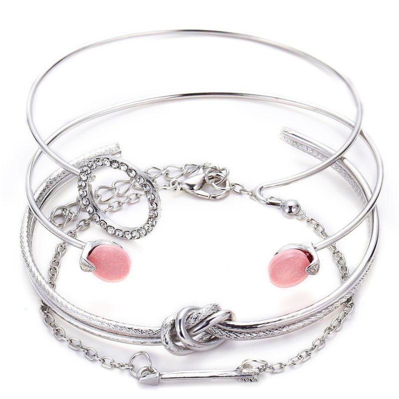Bohemian Metal Chain Bracelet Set For Women Geometric Gold Color Thick Link Chain Open Bangle Female Fashion Jewelry - Image 15