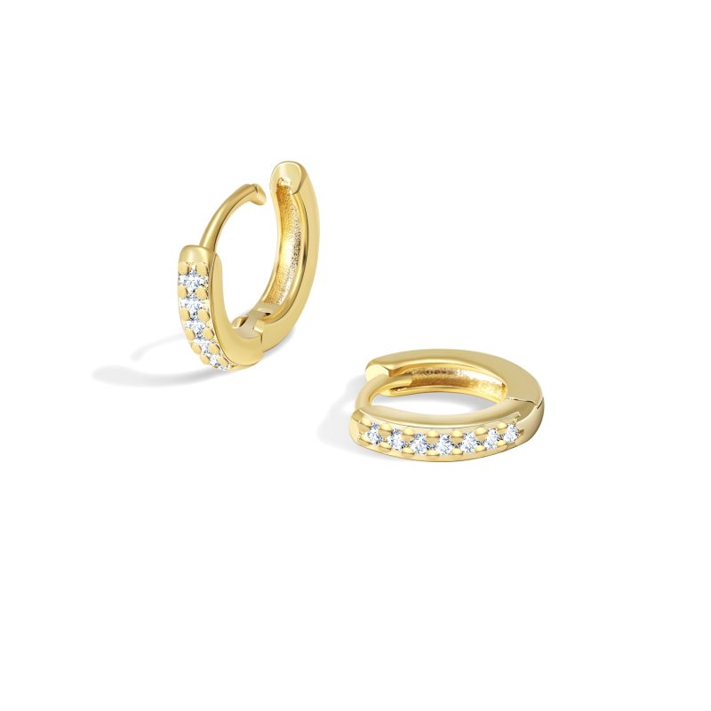 2/6PCS 316L Stainless Steel Minimalist Hoop Earrings Crystal Zirconia Small Cartilage Helix Tragus Piercing Jewelry for Women - Image 8