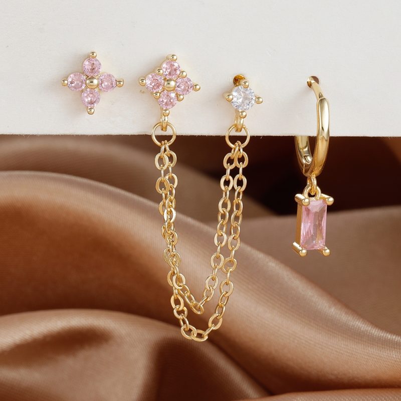 3PCS Exquisite Stainless Steel 12 Constellation Birthstone Earrings Set for Woman Cartilage Piercing Earrings Fashion Jewelry - Image 17