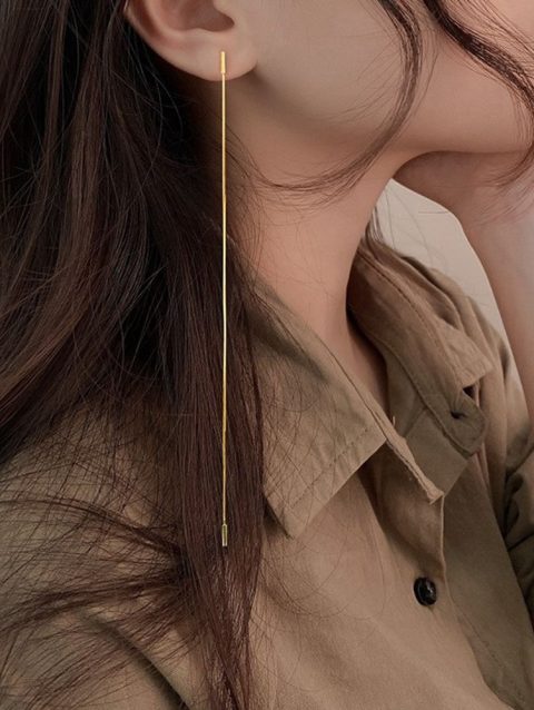 Facial slimming jewellery Women's earrings long Korean style internet famous earrings for women fashionable versatile jewelry