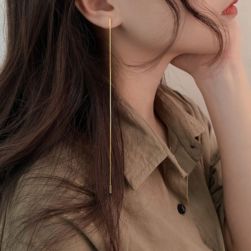 Facial slimming jewellery Women's earrings long Korean style internet famous earrings for women fashionable versatile jewelry