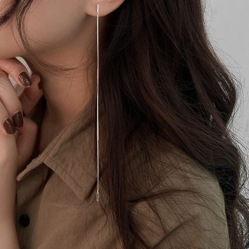 Facial slimming jewellery Women's earrings long Korean style internet famous earrings for women fashionable versatile jewelry - Image 2