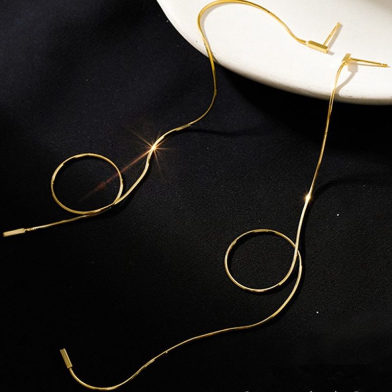 Facial slimming jewellery Women's earrings long Korean style internet famous earrings for women fashionable versatile jewelry - Image 3