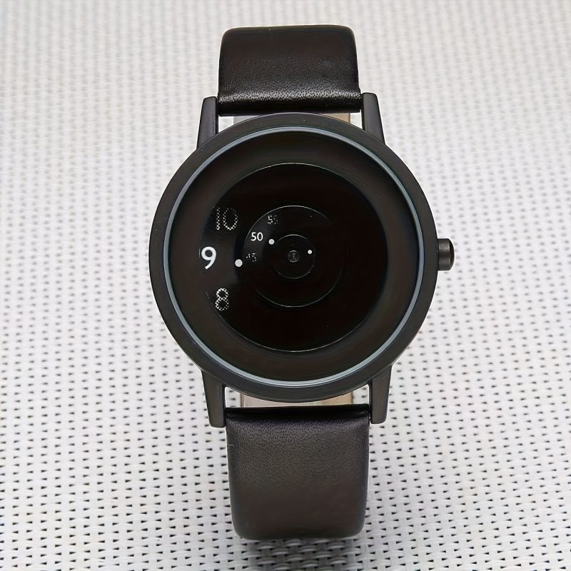 1pcBlack Technology Korean Edition Minimalist Trendy Fashion Concept Creative Personality Male and Female Student Couple Watch - Image 2