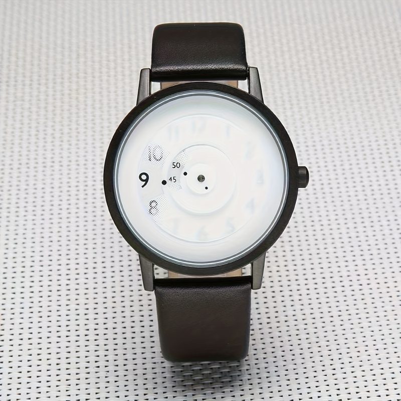 1pcBlack Technology Korean Edition Minimalist Trendy Fashion Concept Creative Personality Male and Female Student Couple Watch - Image 3