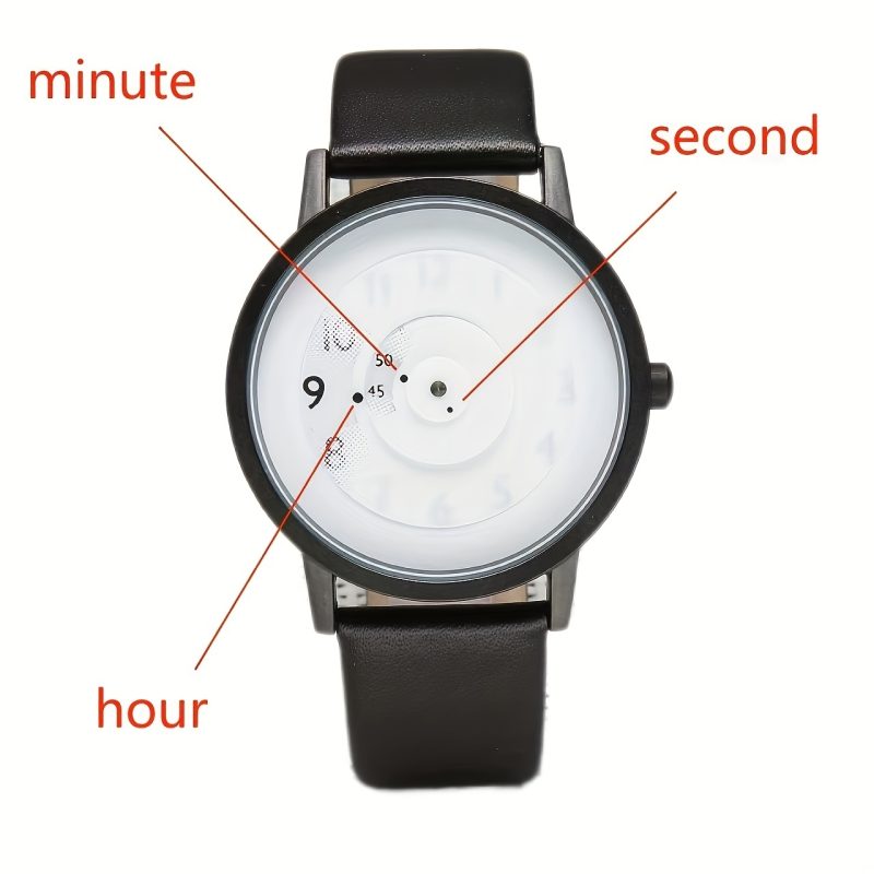 1pcBlack Technology Korean Edition Minimalist Trendy Fashion Concept Creative Personality Male and Female Student Couple Watch - Image 4