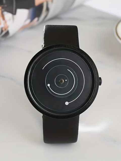 1pcNew Concept Pointless Creative Wormhole Academy Style Couple Student Versatile Watch Black Technology Trend Personality