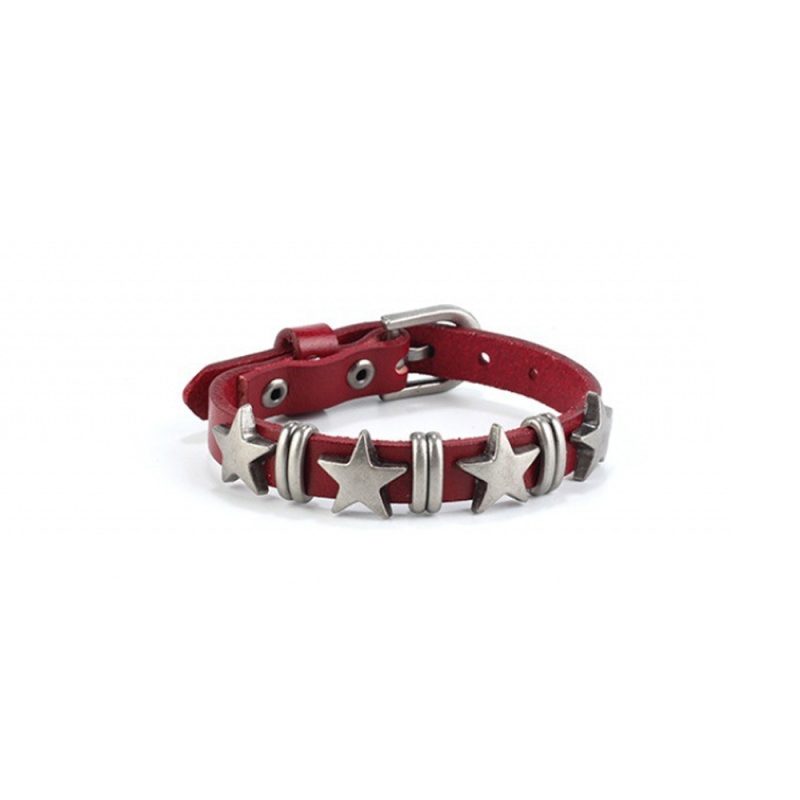 Gothic Star Punk Faux Leather Bracelet for Men Women Spiked Bangle Goth Jewelry Vintage Y2K Cosplay Emo Clothes Accessories - Image 7