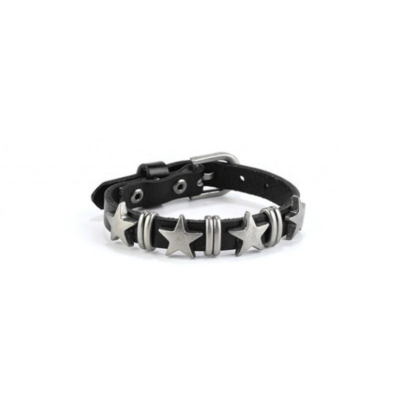 Gothic Star Punk Faux Leather Bracelet for Men Women Spiked Bangle Goth Jewelry Vintage Y2K Cosplay Emo Clothes Accessories - Image 8