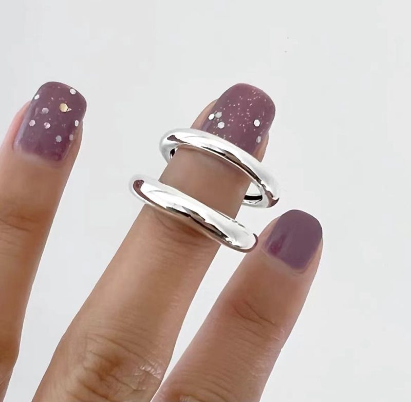 VENTFILLE 925 Sterling Silver Rings New Party Jewelry Vintage Charm Double Layer Geometric Nail Design Accessories Gift Dropship - Image 19