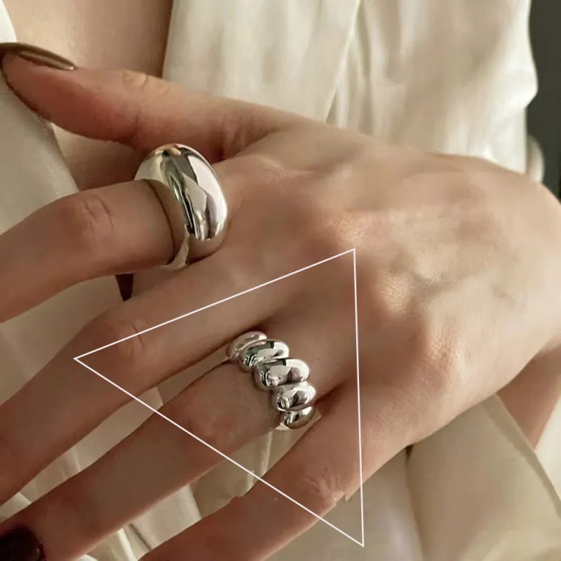 VENTFILLE 925 Sterling Silver Rings New Party Jewelry Vintage Charm Double Layer Geometric Nail Design Accessories Gift Dropship - Image 36