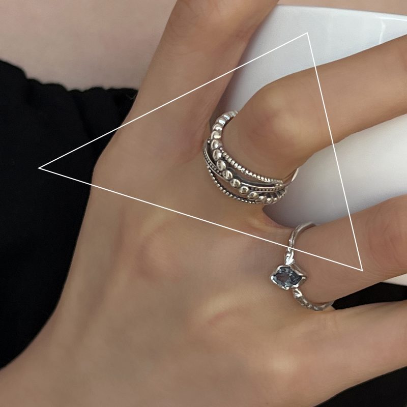VENTFILLE 925 Sterling Silver Rings New Party Jewelry Vintage Charm Double Layer Geometric Nail Design Accessories Gift Dropship - Image 44