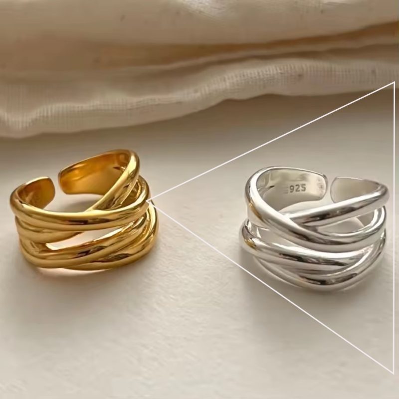 VENTFILLE 925 Sterling Silver Rings New Party Jewelry Vintage Charm Double Layer Geometric Nail Design Accessories Gift Dropship - Image 60