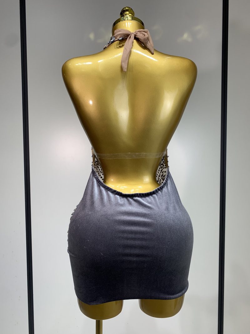 Women See Through Cocktail Birthday Gowns Sexy Luxury Shining rhinestone Mini Dress Nightclub singer Dancer Stage Outfit - Image 3