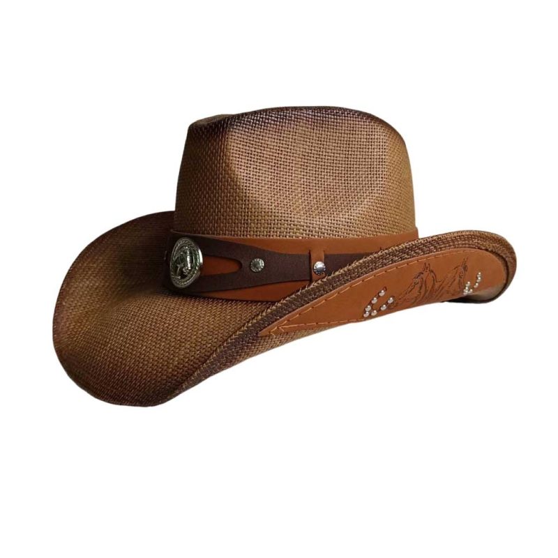 Navy blue western cowboy straw hat custom men and women retro jazz straw hat hollow hat sun hat sombrero cowboy - Image 23