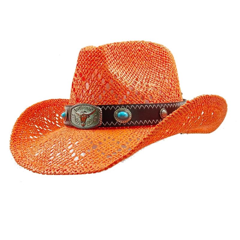 Navy blue western cowboy straw hat custom men and women retro jazz straw hat hollow hat sun hat sombrero cowboy - Image 25