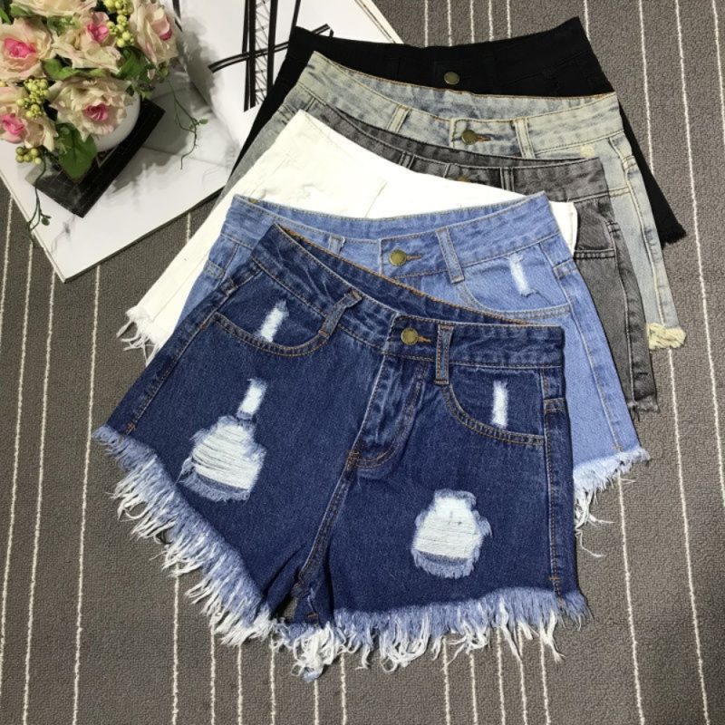 A-Line Sexy Hot Girl Denim Shorts Fashion Women Hollow Out Pocket High Waist Short Jeans Casual Streetwear Y2K Vintage Trousers - Image 2