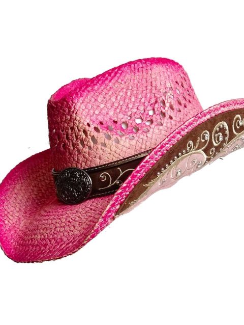 Western cowboy straw hat men and women retro wide-brimmed Cowboy Straw Hat Embroidered Wide Brim chapeau cowboy