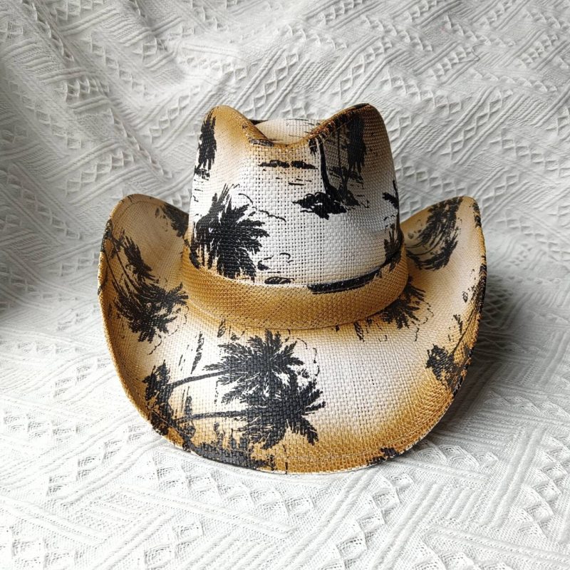 Cowboy straw hat for men and women summer beach sun hat retro curled cowboy hat for women sombrero vaquero - Image 33
