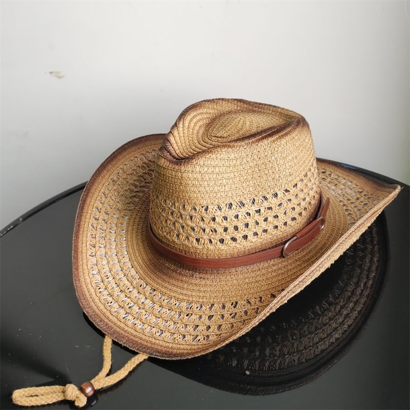 Holllow Cowboy Straw Hat Women Men Summer Handmade Vintage Hollow Western brim Sun Protection Fisherman Mountaineering Bohemian - Image 17